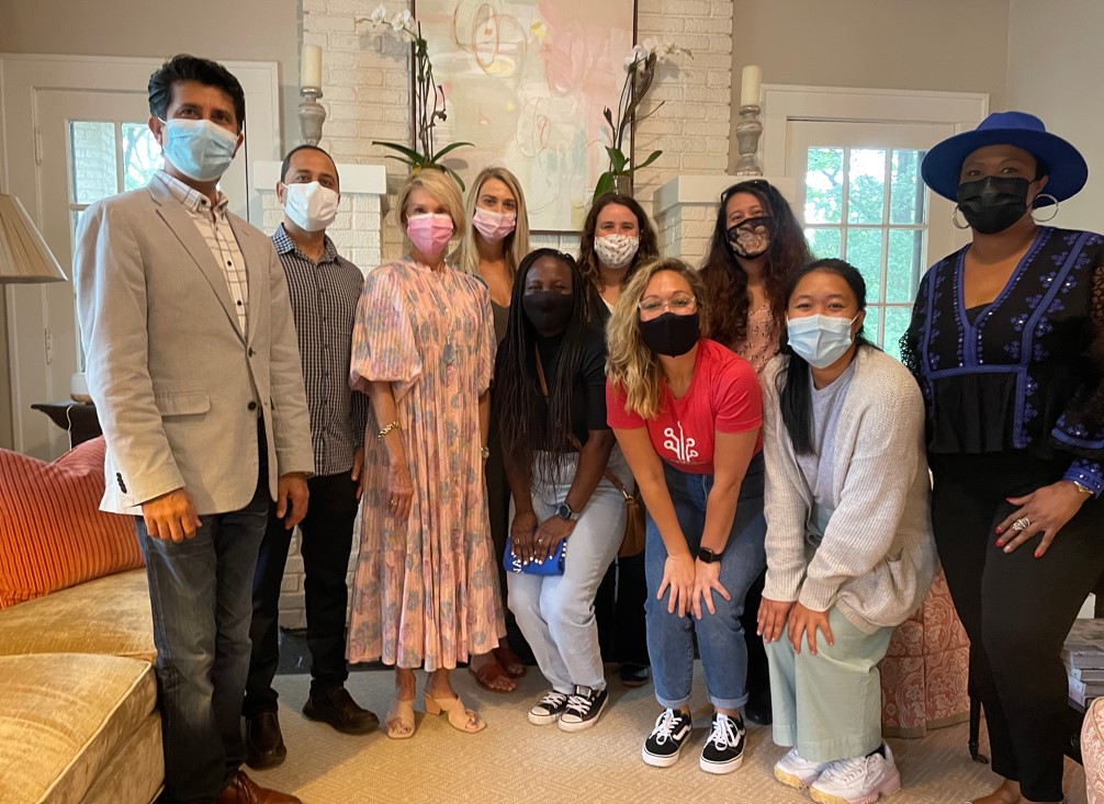 UNC Charlotte volunteers with their Carolina Breast Friends team and volunteers from Wells Fargo and American Tire Distributors.